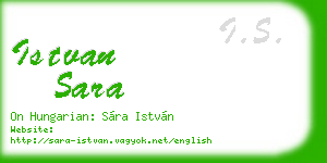 istvan sara business card